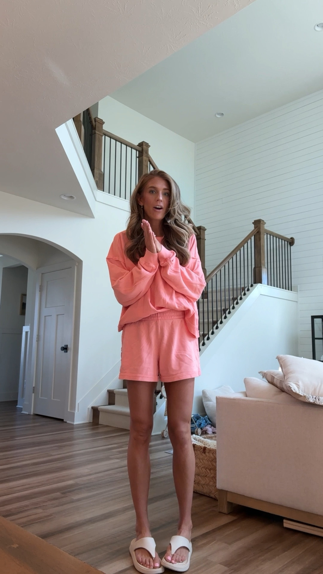 Ny outfit of the day as a postpartum mom from @Aerie    everything runs on the slightly bigger size but still wearing my true size (medium)
Linked my matching bralette too 



#LTKmomlife #LTKdayinmylife #LTKootd