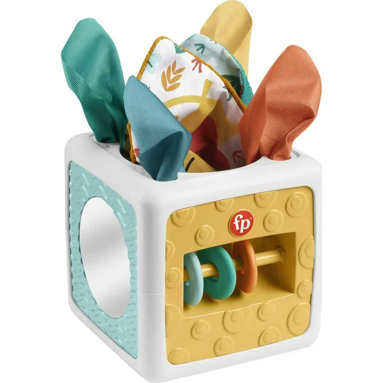 Fisher-Price Tissue Fun Activity Cube Baby Sensory Crinkle Toys for Newborns | Walmart (US)