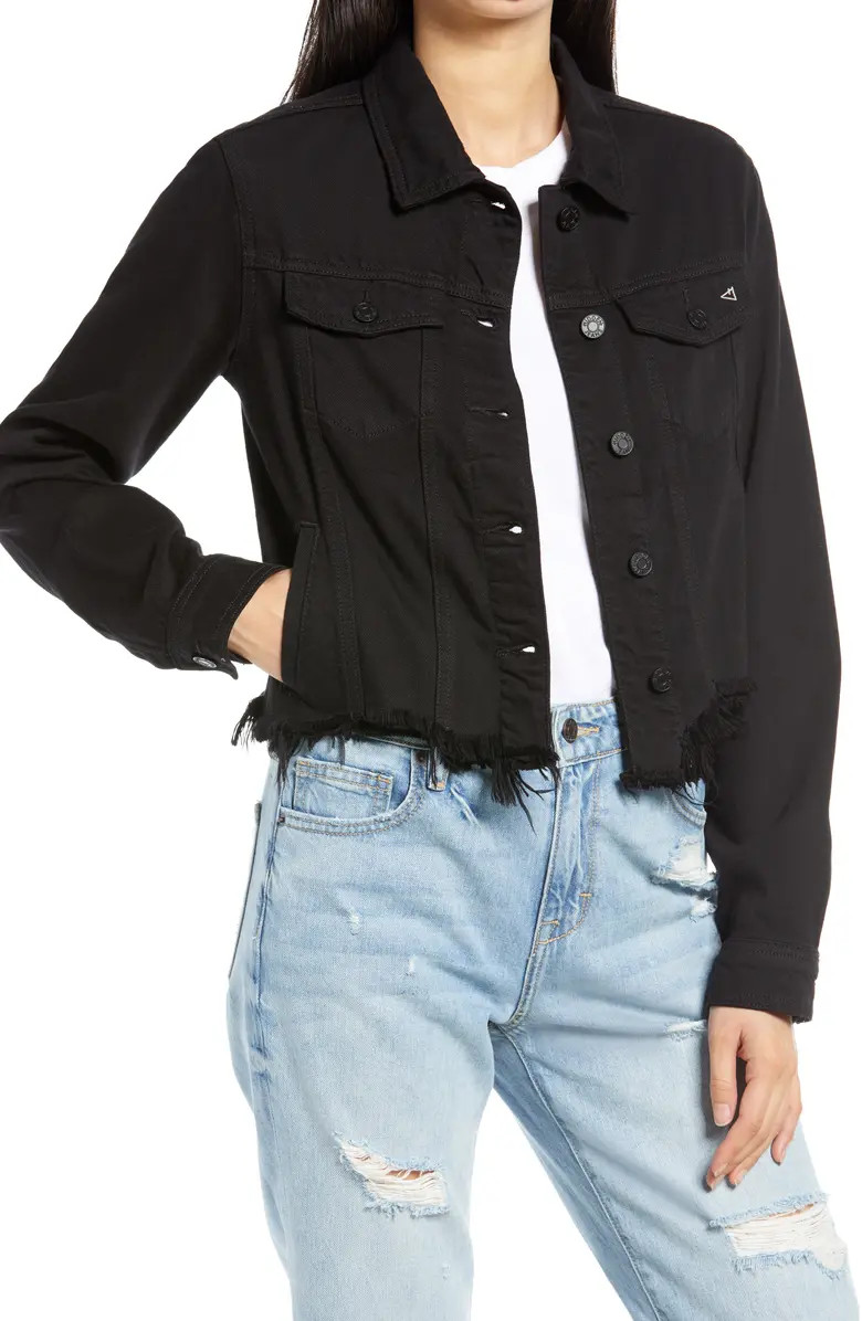 Fray Hem Denim Trucker Jacket | Nordstrom