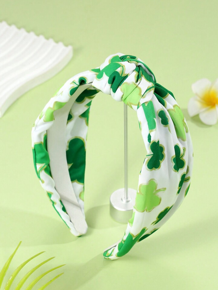 1pc Lucky Clover Green Hair Band | SHEIN