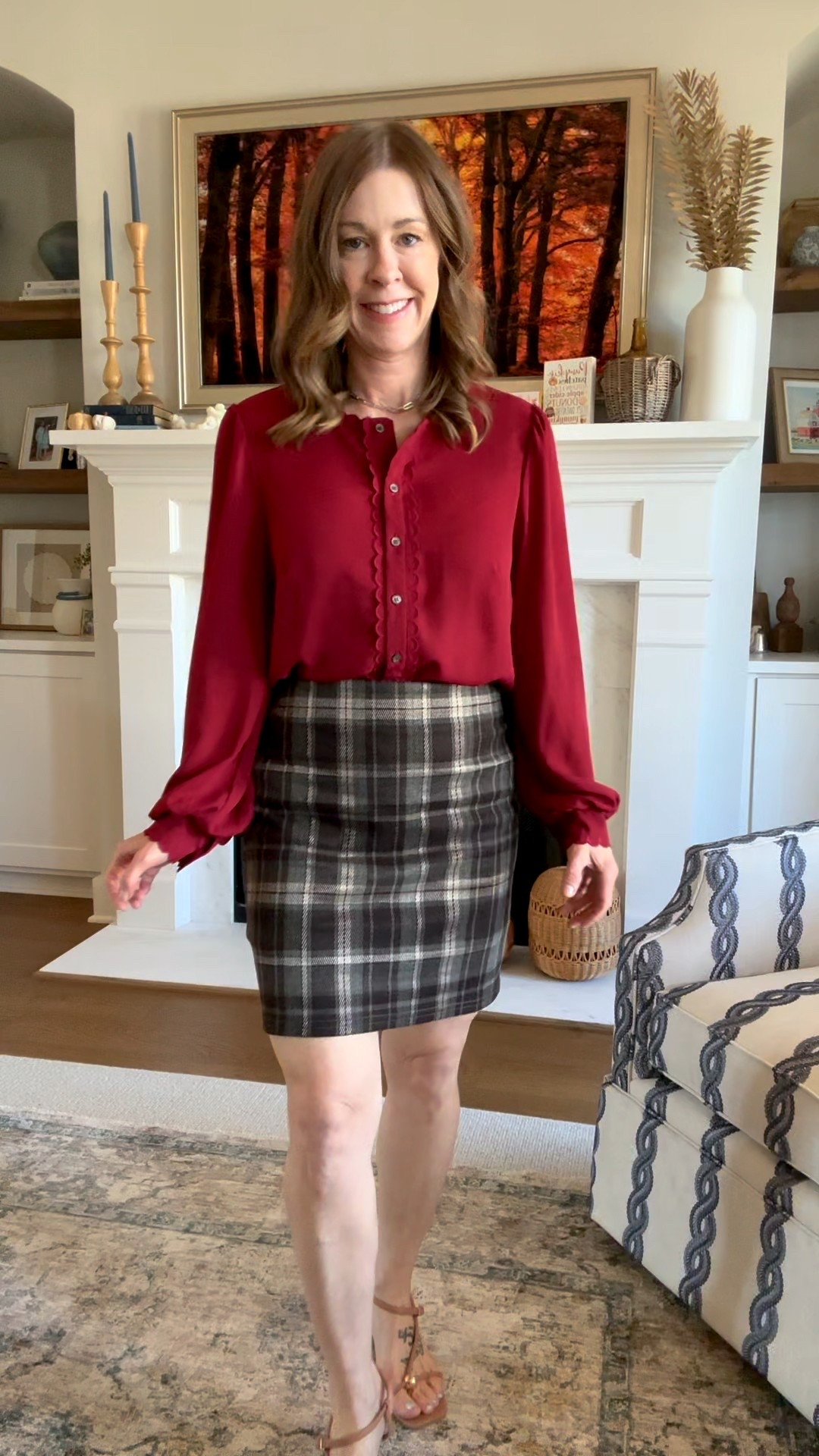 Burgundy Red top from Macys size small
Plaid skort from Amazon size small
#macys #amazonfinds #macysblackfriday #holidaylook #christmasoutfit