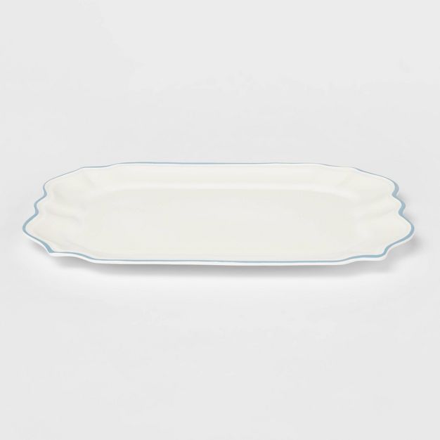 18.5" x 13" Melamine Rectangular Serving Platter White - Threshold™ designed with Studio McGee | Target