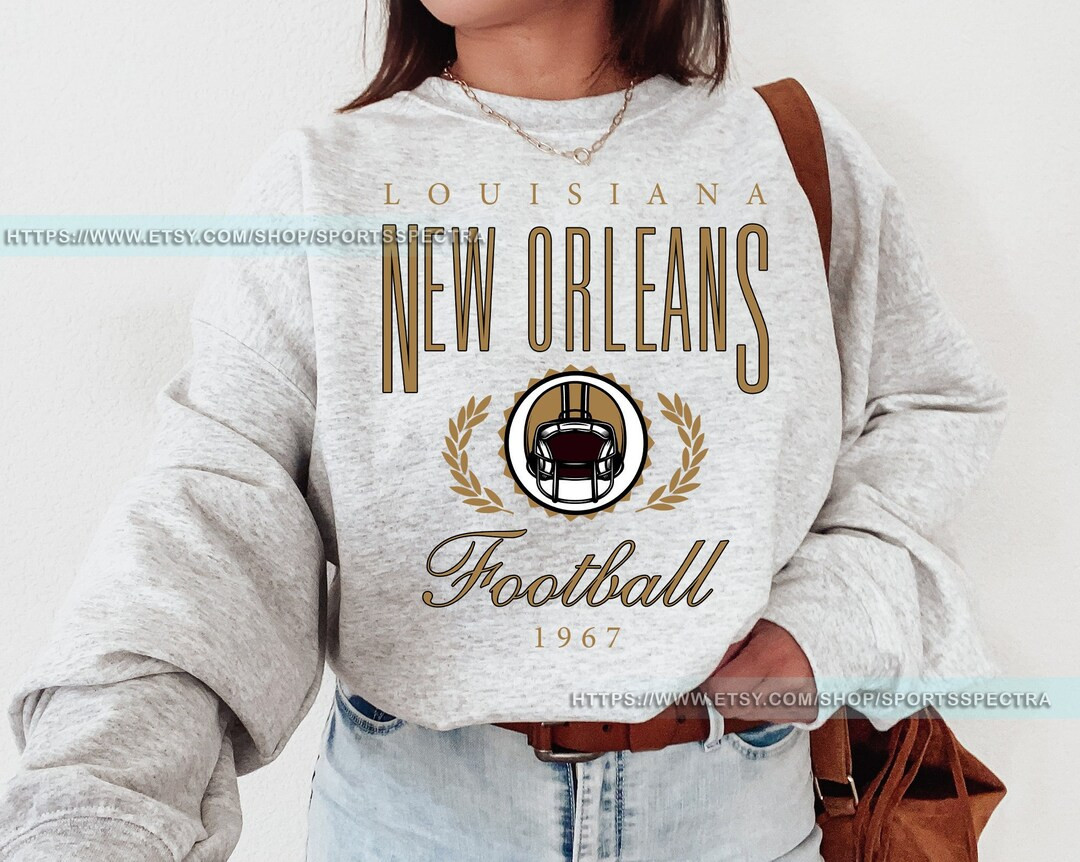 New Orleans Football Vintage Sweatshirt T-shirt,new Orleans Football Sweatshirt,retro Saint Footb... | Etsy (US)