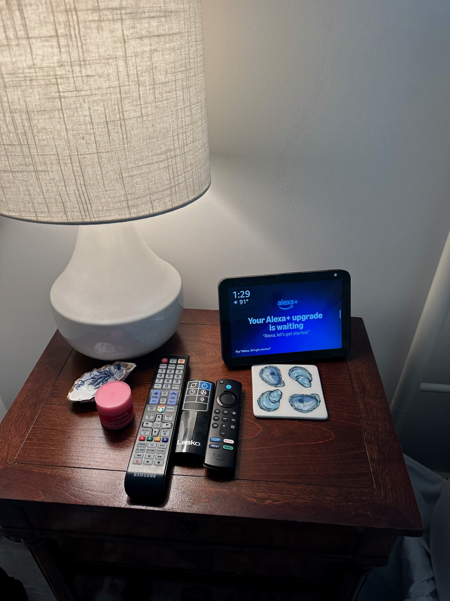 Bedside table essentials!! My Amazon Alexa + Fire Stick on sale for Prime Day! Perfect time to upgrade your nightstand.  Shop it now before the deals are gone!#PrimeDayDeals #AmazonPrimeFinds #LTKHome #AmazonAlexa #FireStick #LTKSaleAlert #PrimeDayFinds #AmazonMustHaves

#LTKHome #LTKSaleAlert #LTKFindsUnder50