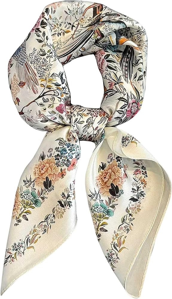 Silky Scarf for Women Lightweight Satin Bandanas Neck Hair Wrap For Sleeping Head Scarves 27.5" | Amazon (US)