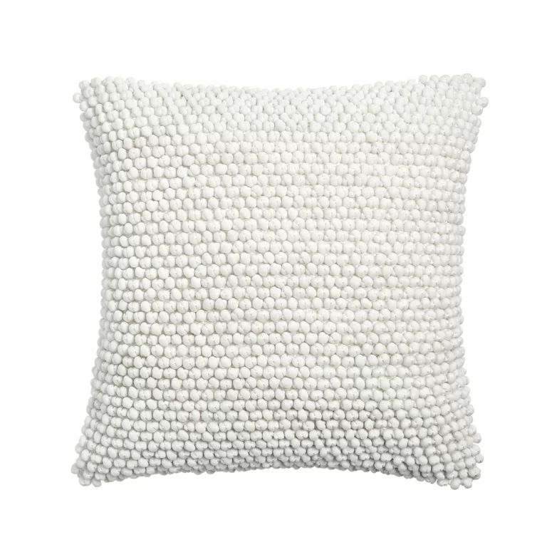 Gap Home Chunky Knot Textured Decorative Square Throw Pillow, White, 20" x 20" | Walmart (US)