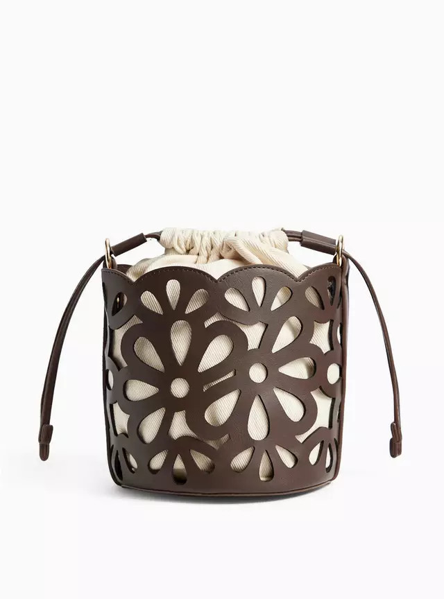 Chocolate Cutwork Bucket Shoulder Bag One Size | Tu Clothing