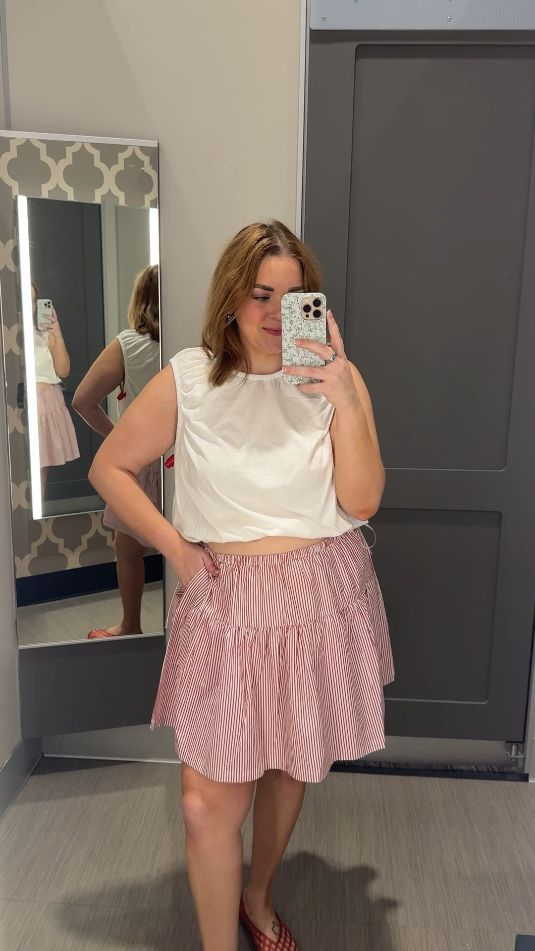 Fourth of July outfit idea summer casual affordable outfit wearing xl in top and skirt

#LTKootd #LTKMidsize #LTKPlusSize