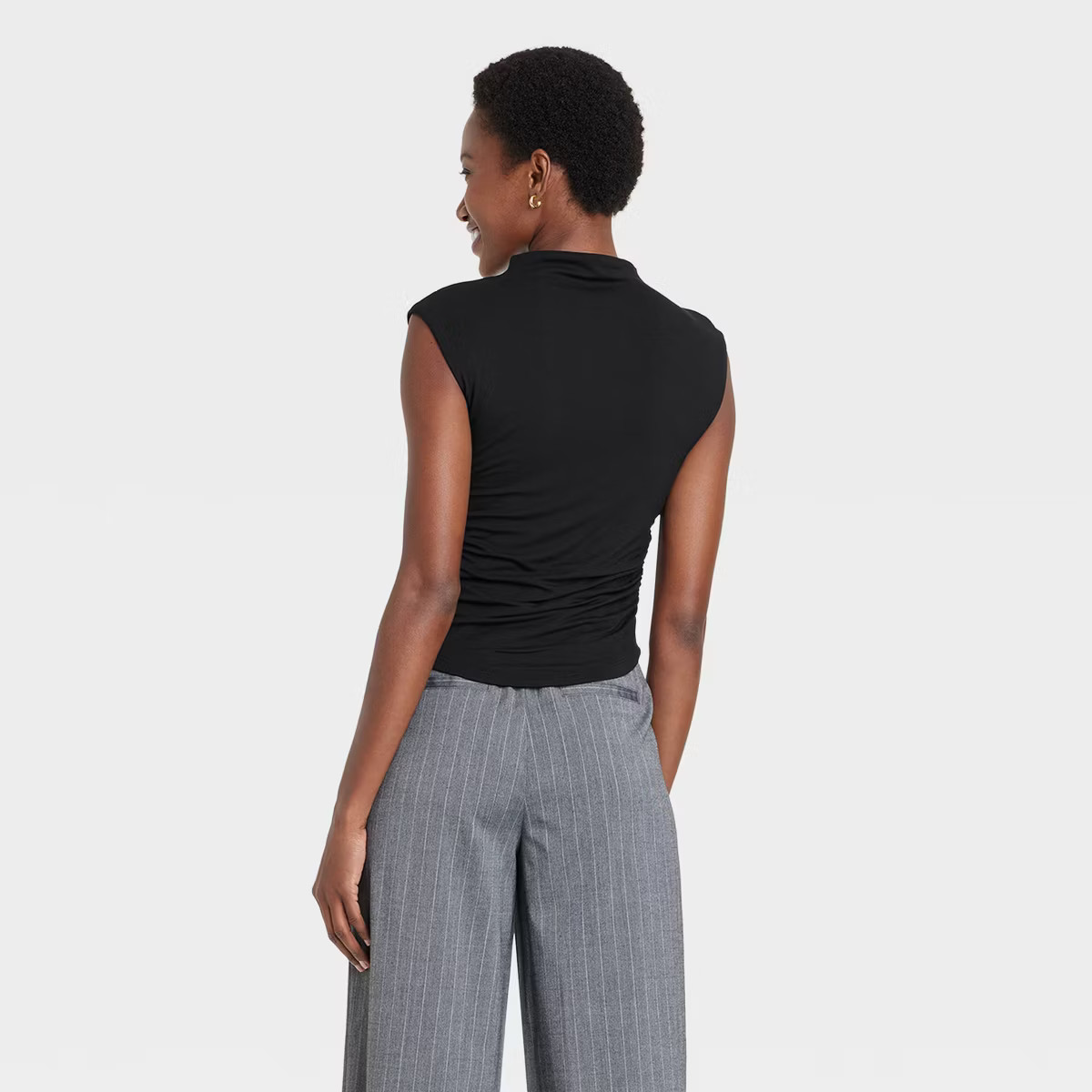 Women's Slim Fit Short Sleeve Mock Turtleneck T-Shirt - A New Day™ | Target