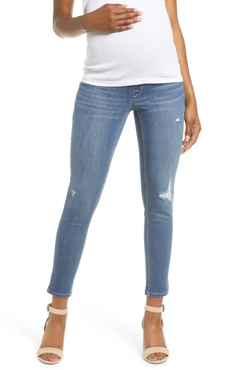 Distressed Ankle Maternity Skinny Jeans | Nordstrom