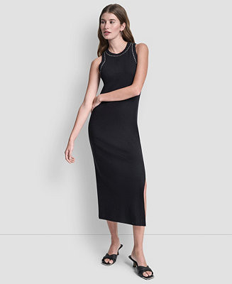 Women's Domestud Tank Crew Neck Pencil Midi Dress | Macy's