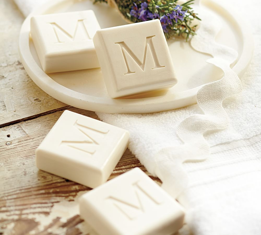 Monogrammed Paperwhite Square Soap Set | Pottery Barn (US)