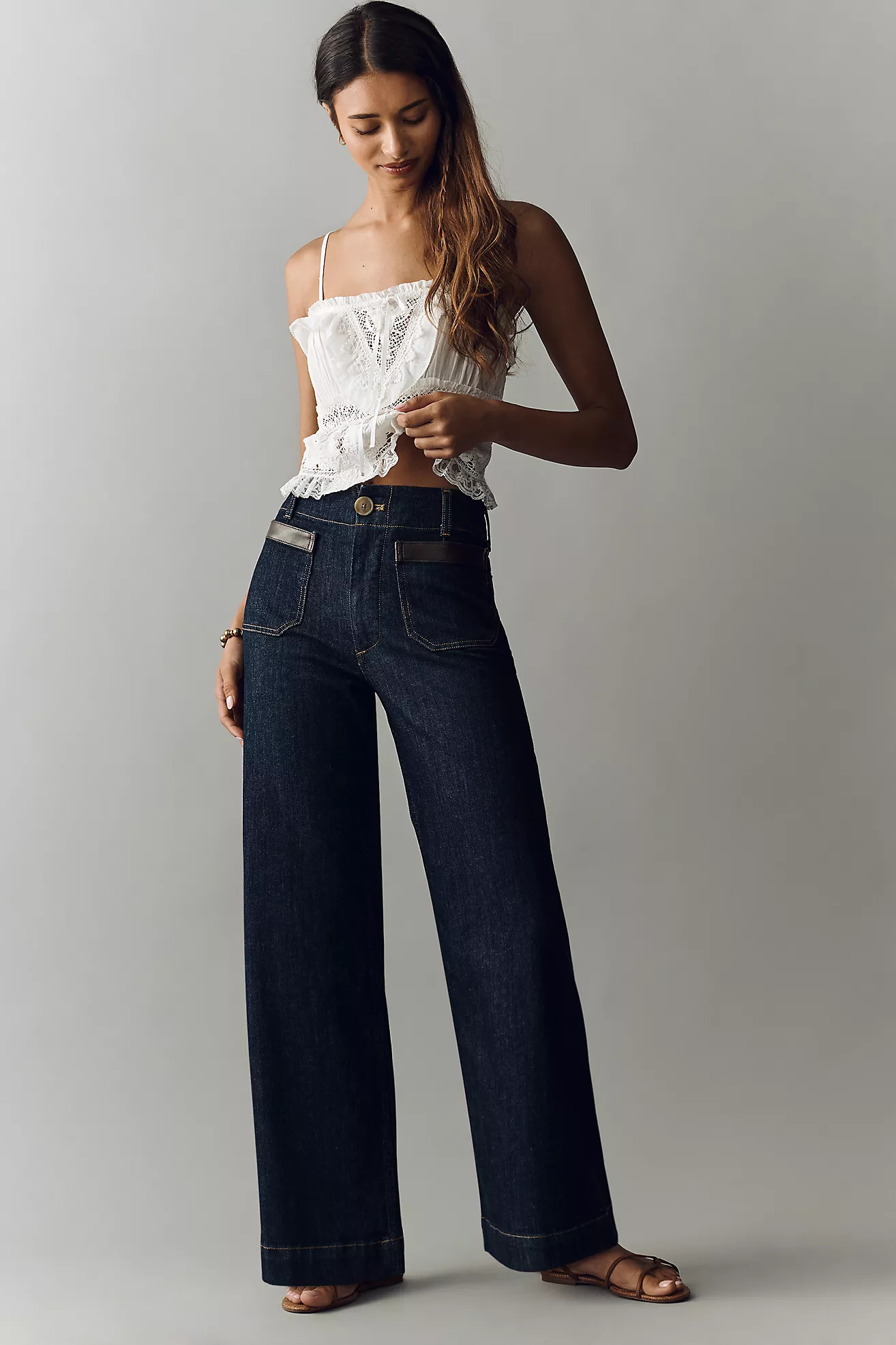 Maeve Colette High-Rise Wide-Leg Full-Length Jeans | Anthropologie (US)