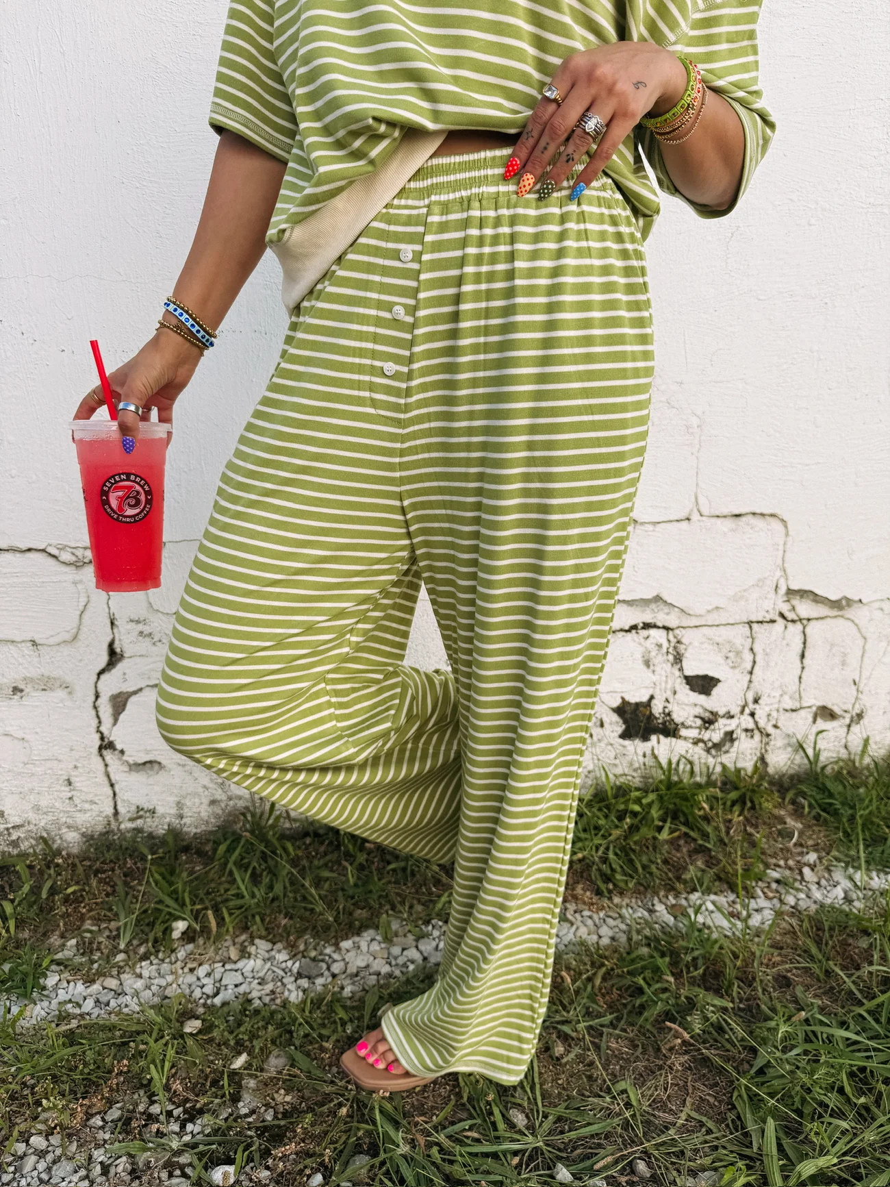 stay in lime pants | Etta+East