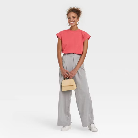 Women's Short Sleeve T-Shirt - A New Day™ Light Green M | Target