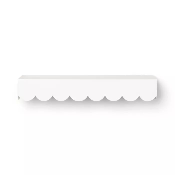 Decorative Wall Shelf - Cloud Island™ Metal Scalloped Shelf White | Target