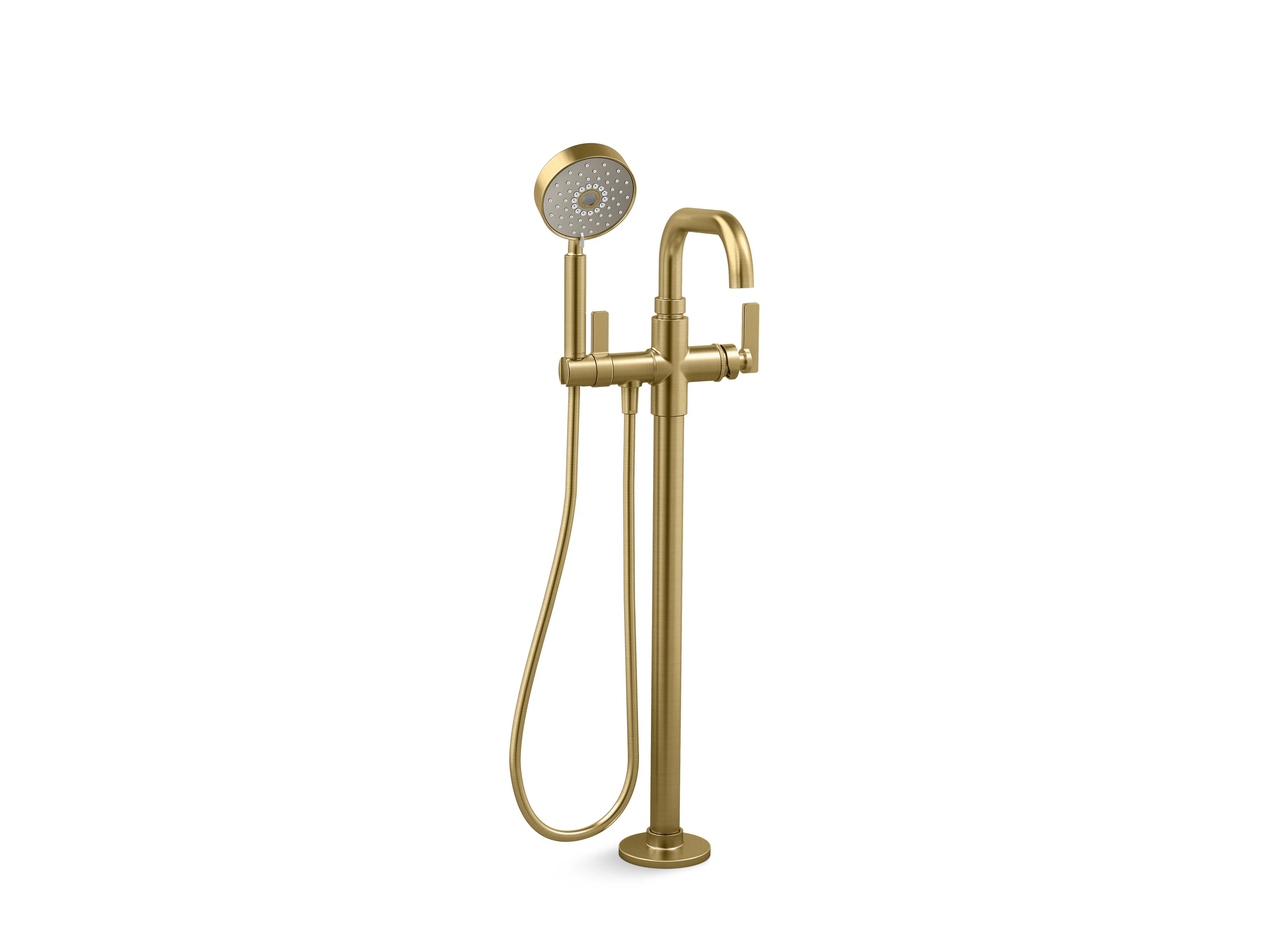 Castia by Studio McGee Floor-Mount Bath Filler Trim with Handshower | Wayfair North America