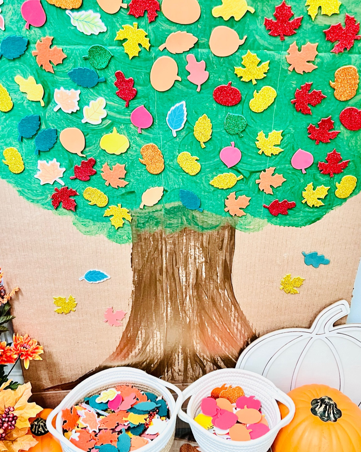 If you have a big piece of cardboard, paint a tree and have your kids put leaves on it! 

#kidsactivities #fall #fallwithkids

#LTKfamily #LTKSeasonal #LTKkids