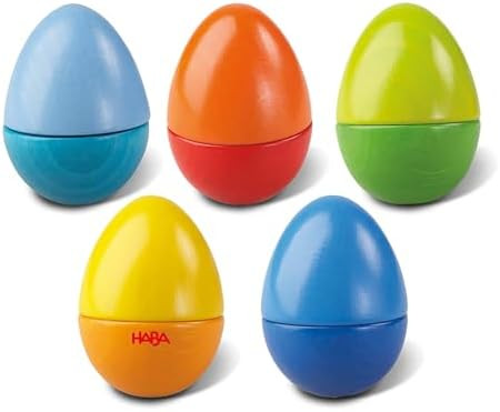 HABA Musical Eggs - 5 Wooden Eggs with Acoustic Sounds, Made in Germany, Kids Musical Instruments... | Amazon (CA)