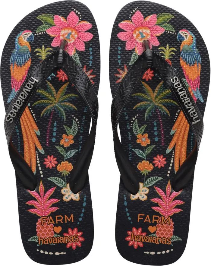 x Farm Rio Print Footbed Flip Flop (Women) | Nordstrom