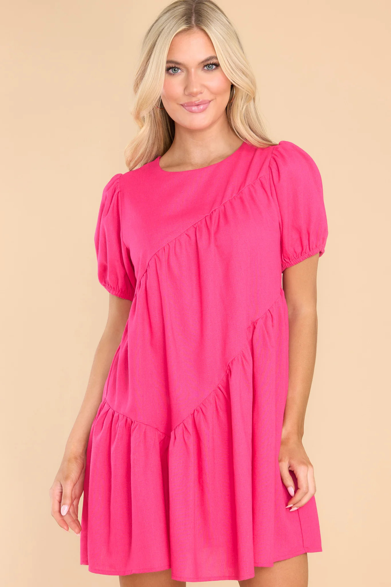 Don't Look Back Hot Pink Dress | Red Dress 