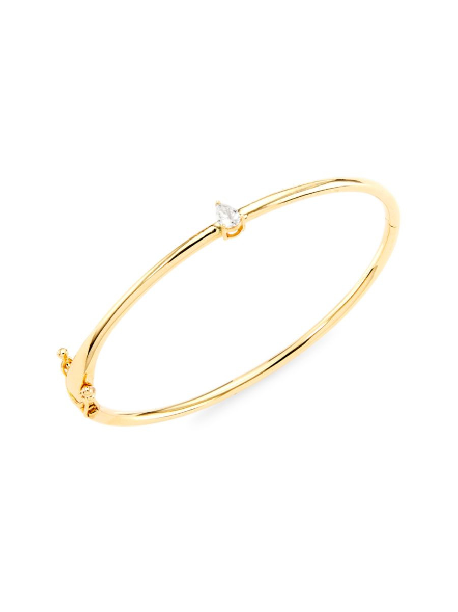 14K Yellow Gold & 0.236 TCW Diamond Bangle | Saks Fifth Avenue