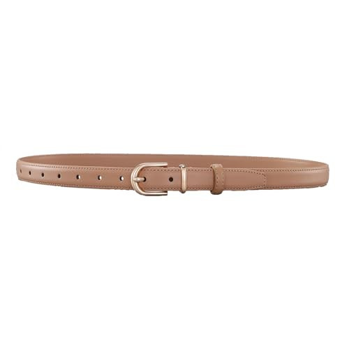 Pettata Women Skinny Leather Belt for Jeans Pants Ladies Thin Waist Dress Belts with Gold Buckle ... | Amazon (US)