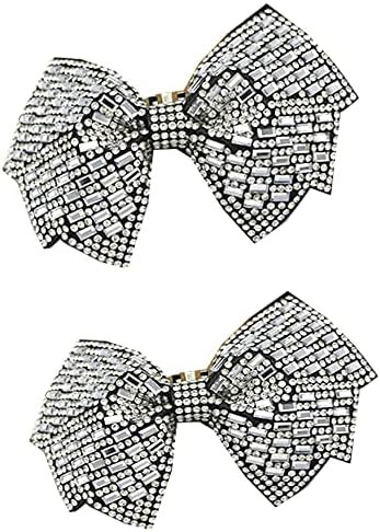 2Pcs Women Sparkle Bow Detachable Shoe Clips Removable Shoe Buckles Decorative Shoes Accessories ... | Amazon (US)