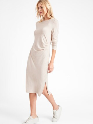 Luxespun Side-Ruched Dress | Banana Republic (CA)
