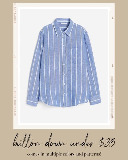 Linen button down under $35. Spring outfit, top, summer style, vacation, travel. 

#LTKSeasonal #LTKfindsunder50 #LTKsalealert