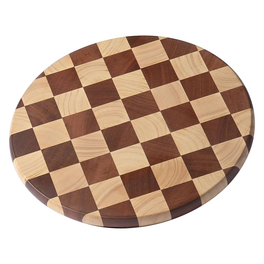 Checkered Wood Cutting Board, Chopping Board for Kitchen, Acaia Wood End Grain Serving Tray, Idea... | Amazon (US)