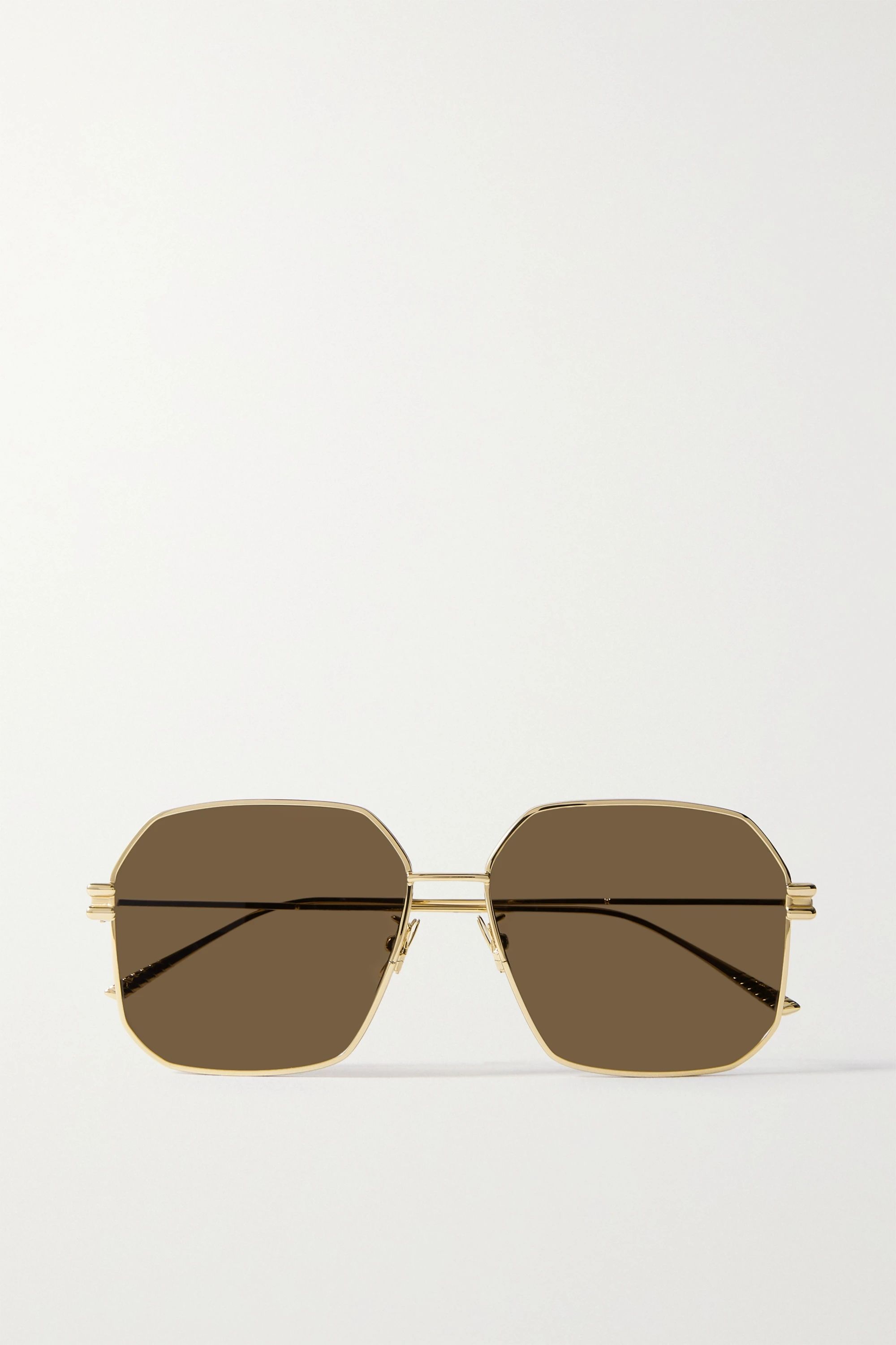 Gold Hexagon-frame gold-tone sunglasses | Bottega Veneta | NET-A-PORTER | NET-A-PORTER (US)