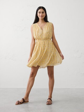 Side-Tie Mini Dress | Banana Republic Factory