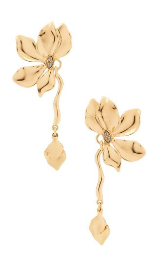 Ettika Petals Statement Earrings in Metallic Gold. | Revolve Clothing (Global)