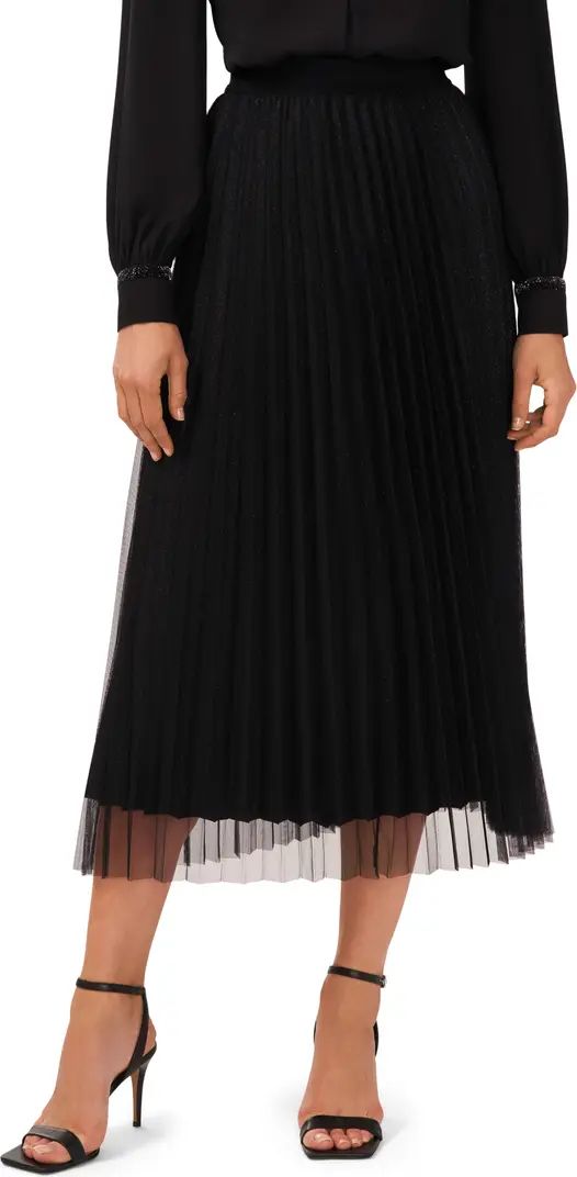 Glitter Underlay Pleated Skirt | Nordstrom