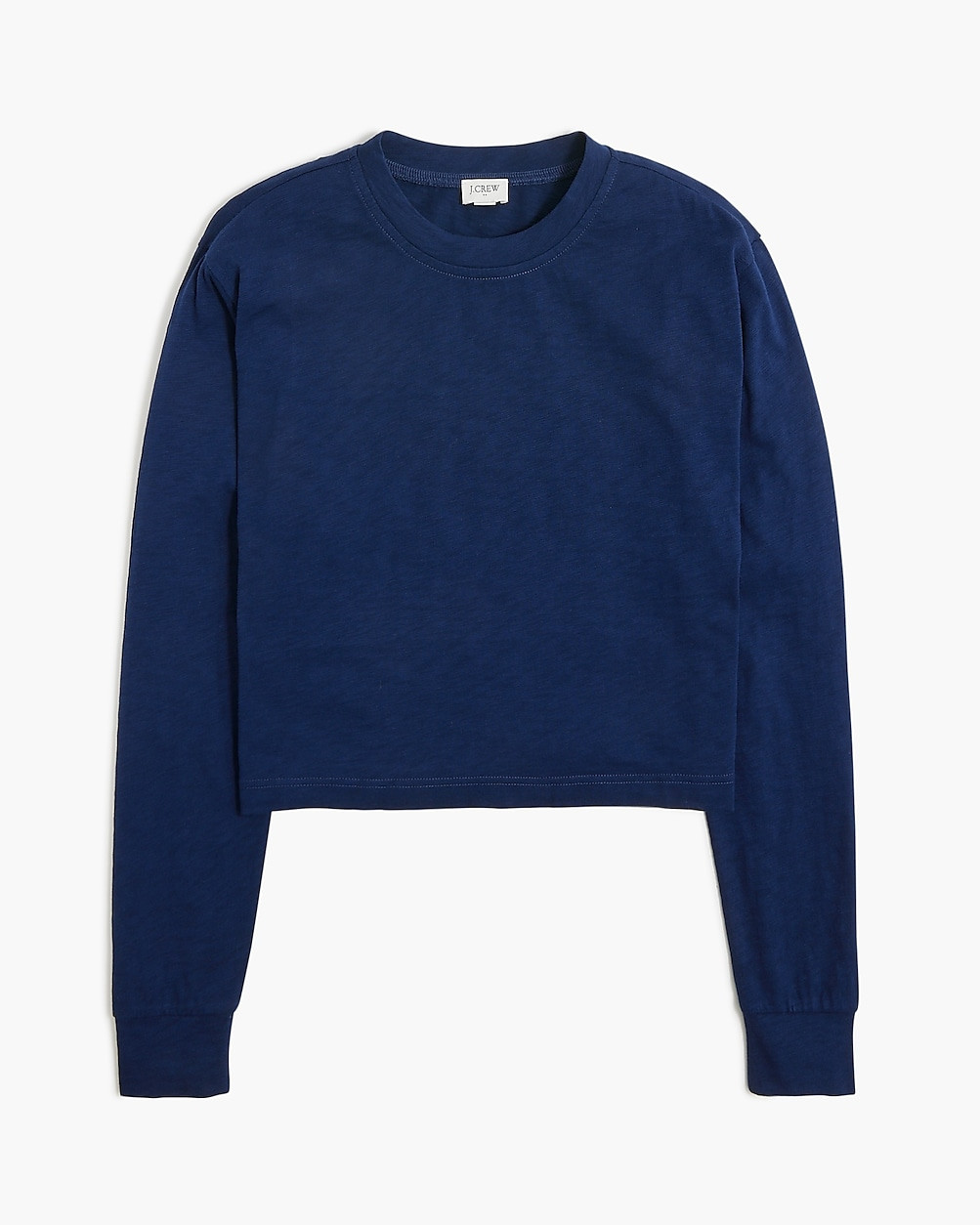 Long-sleeve cropped crewneck tee | J.Crew Factory