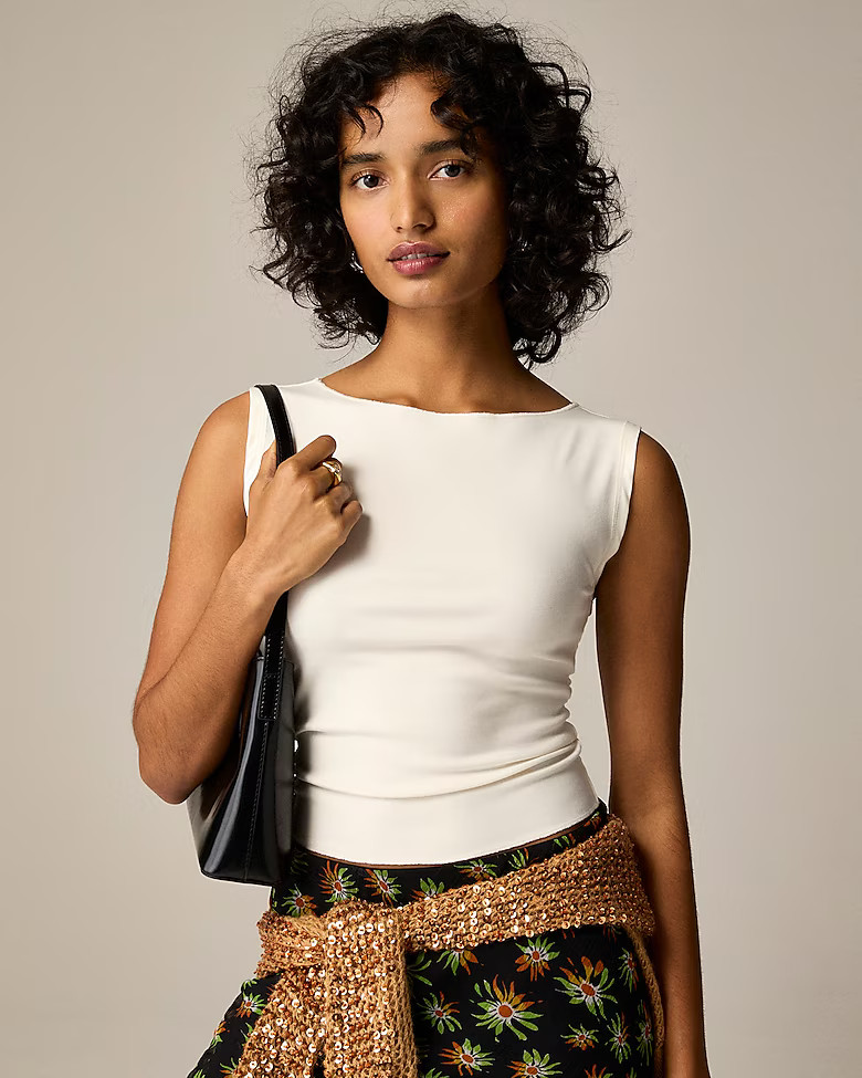 Shell top in refined rib | J. Crew US