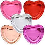 Amazon.com: 30 Pcs Thick Heart Shaped Plates, 9.45 Inch Two Colors Graduation Disposable Paper Pl... | Amazon (US)