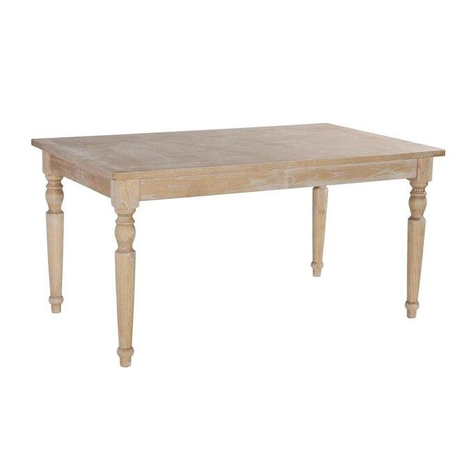 Linon Avalon Light Natural Brown Wood Dining Table with Light Natural Brown Wood Base Lowes.com | Lowe's