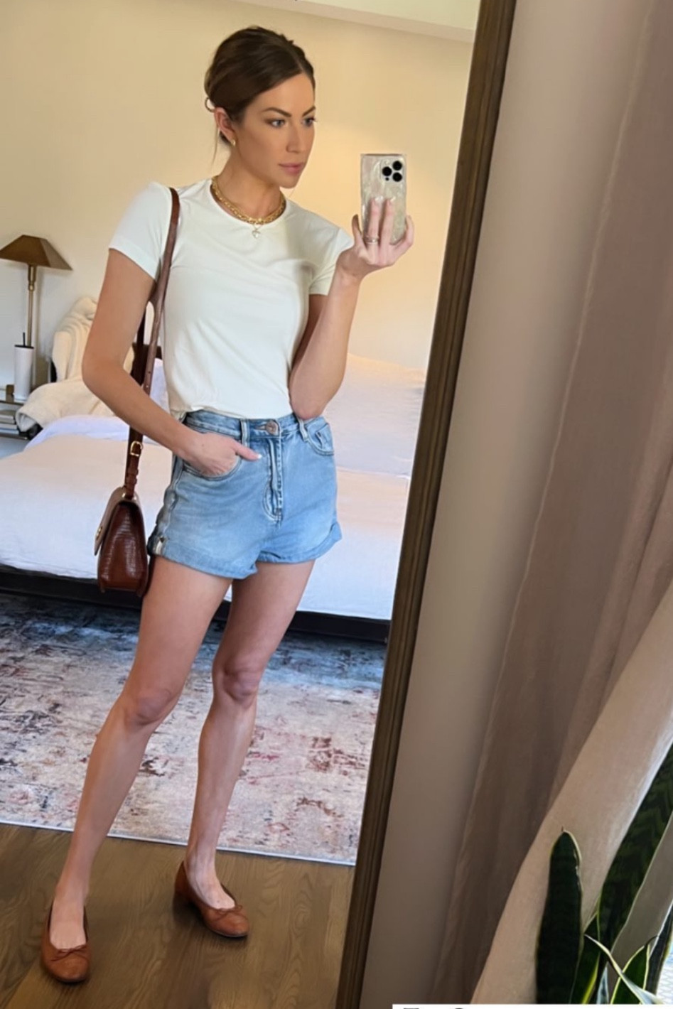 Shop Stassi Schroeder’s outfit of the day with the perfect white T-shirt and cut off denim shorts

#LTKstyletip #LTKunder50 #LTKsalealert