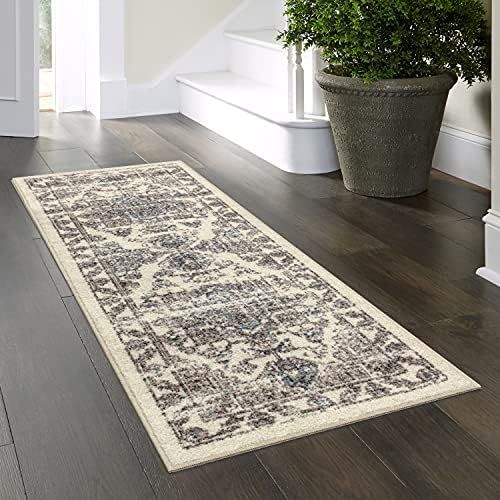 Maples Rugs Distressed Tapestry Vintage Non Slip Runner Rug for Hallway Entry Way Floor Carpet [Made | Amazon (US)