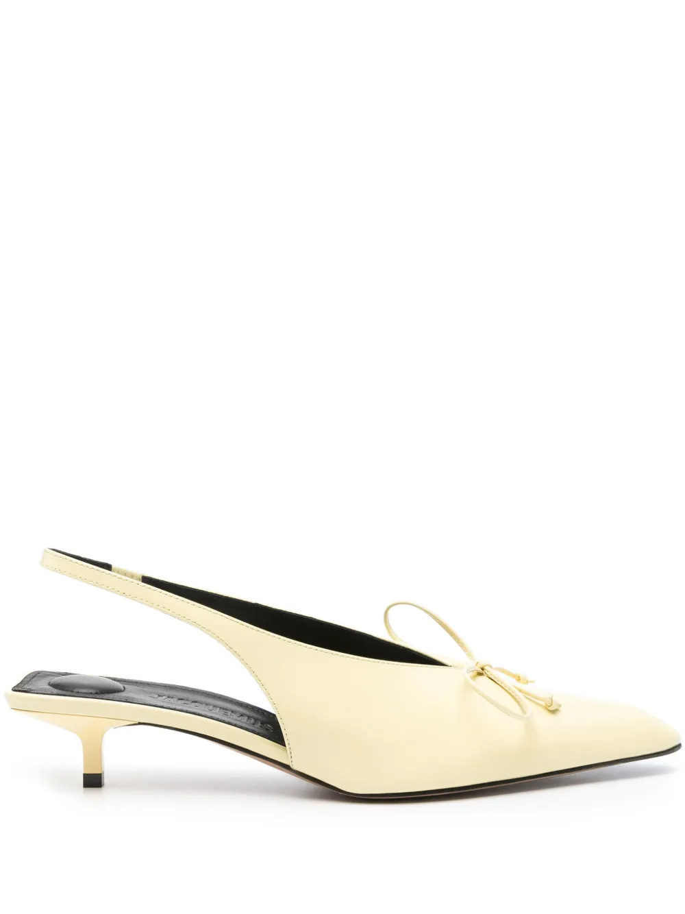 Jacquemus 40mm Cubisto Leather Pumps | Yellow | FARFETCH | Farfetch Global