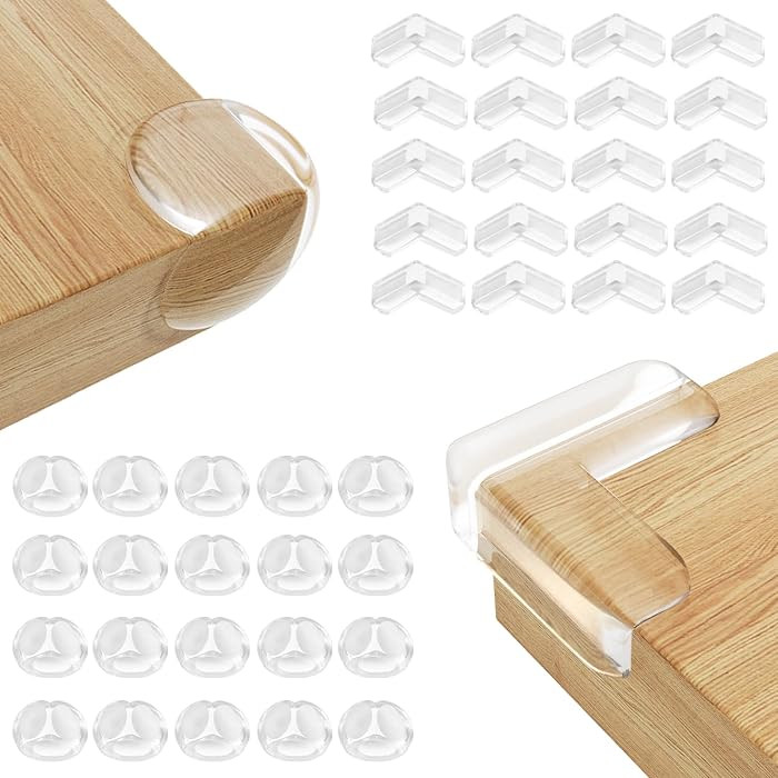 40 Pack Corner Protector Baby, 2 Shapes Baby Proof Corners and Edges, Clear Table Corner Covers B... | Amazon (US)