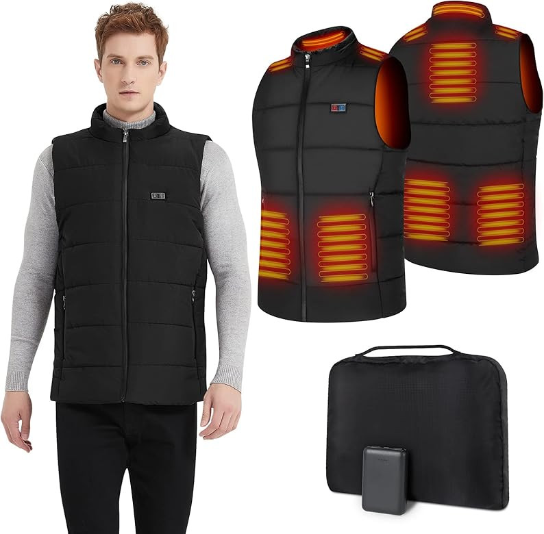 Amiable Heated Vest for Men, Mens Heated Clothing Lightweight Heated Jacket with Battery Pack for... | Amazon (US)