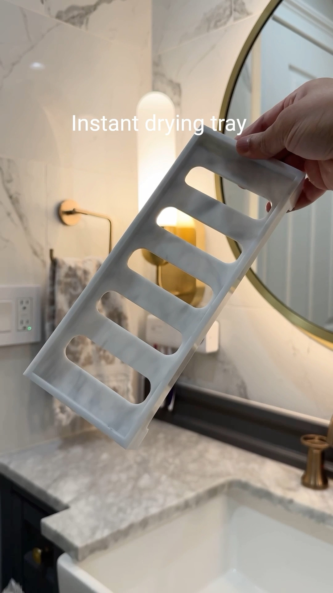 No more puddles on bathroom vanity with this instant drying tray! @amazon @thehomedepot 

#LTKWatchNow #LTKHome #LTKSeasonal