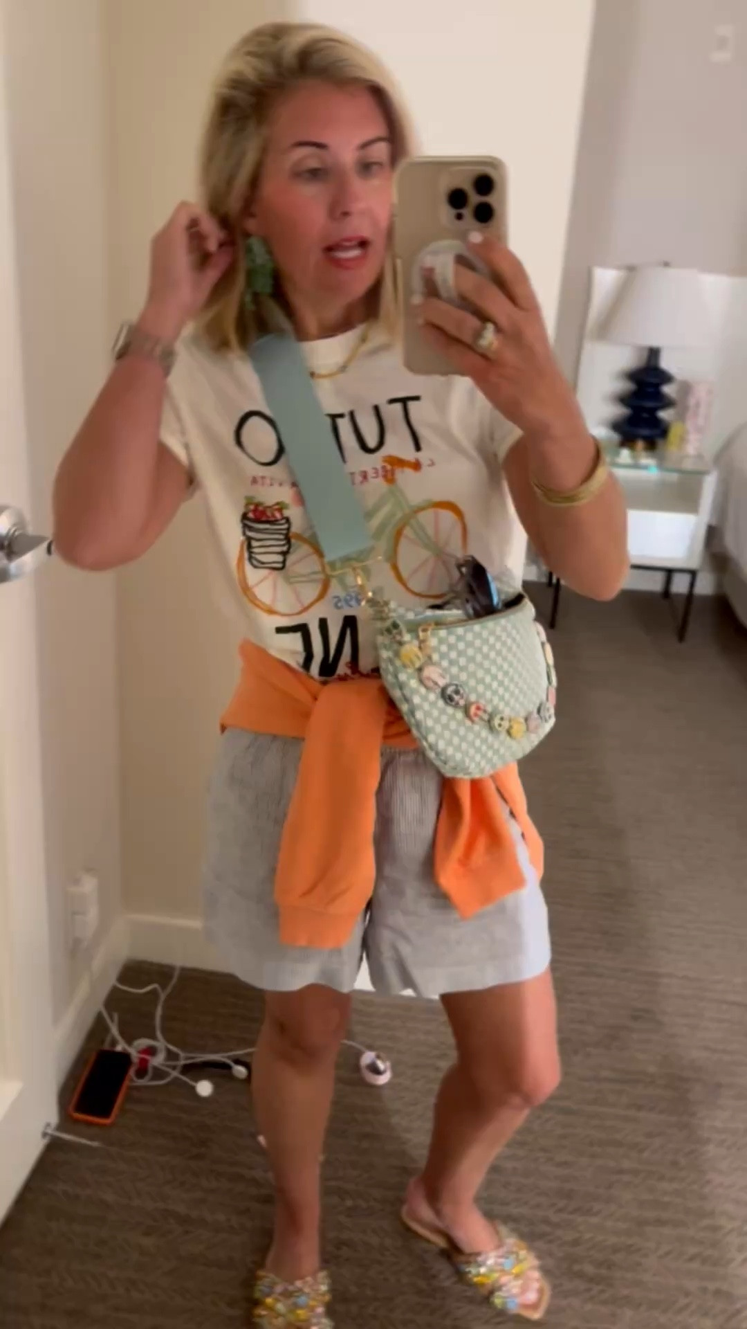 OOTD….so much goodness here!! I love every single piece and I’m totally mixing and matching these pieces all spring/summer. The crossbody from the zon!!
Wearing xs in all and 7 (1 size down) sandal. 

#LTKootd #LTKTravel #LTKOver40