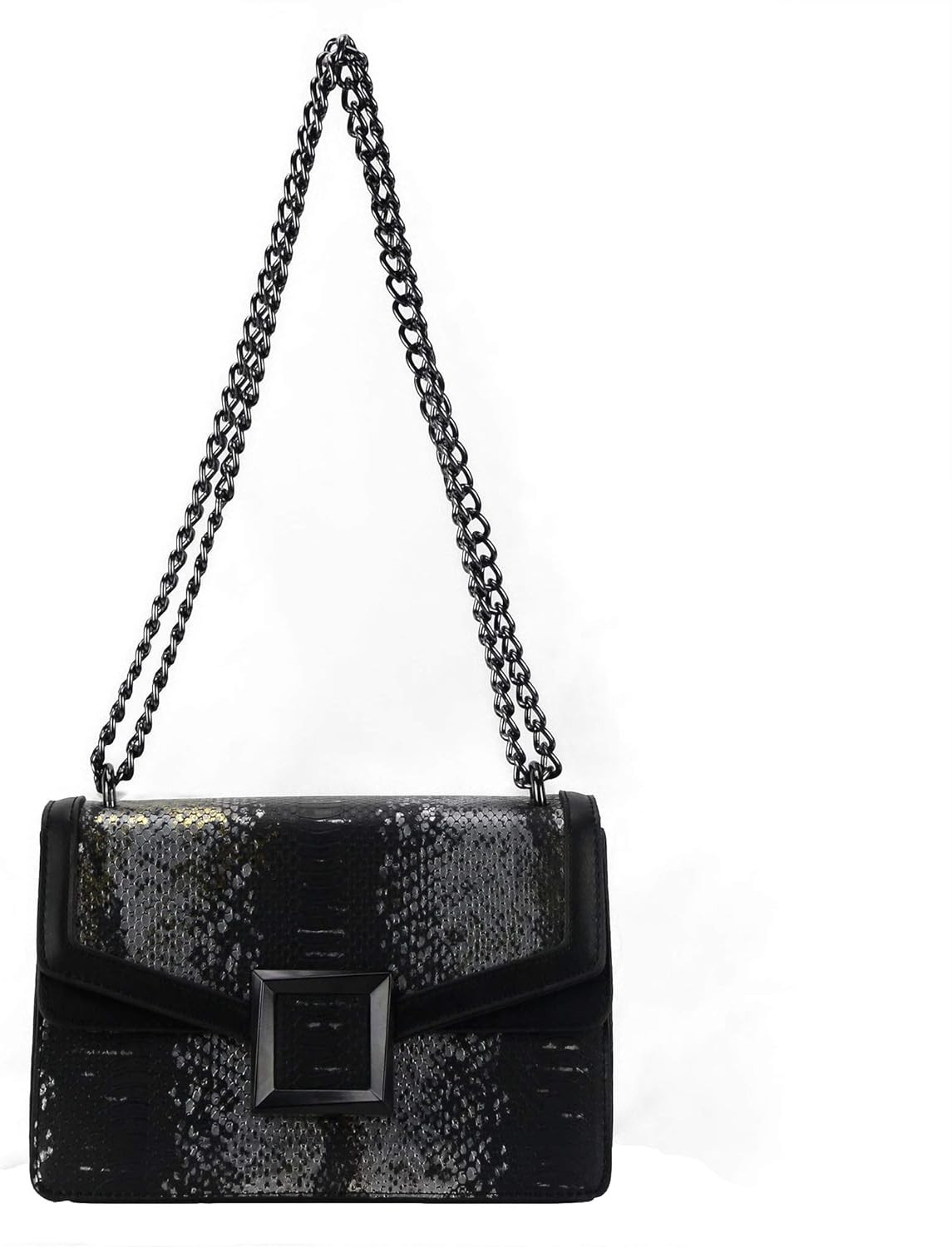 Crossbody Shoulder Evening Bag for Women - Snake Printed Leather Messenger Bag Chain Strap Clutch... | Amazon (US)