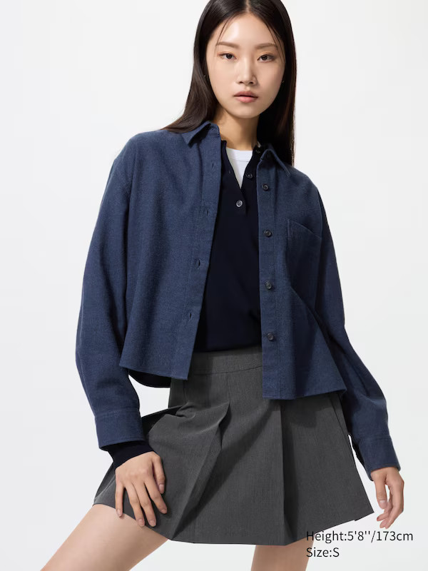 Flannel Boxy Shirt | UNIQLO (UK)