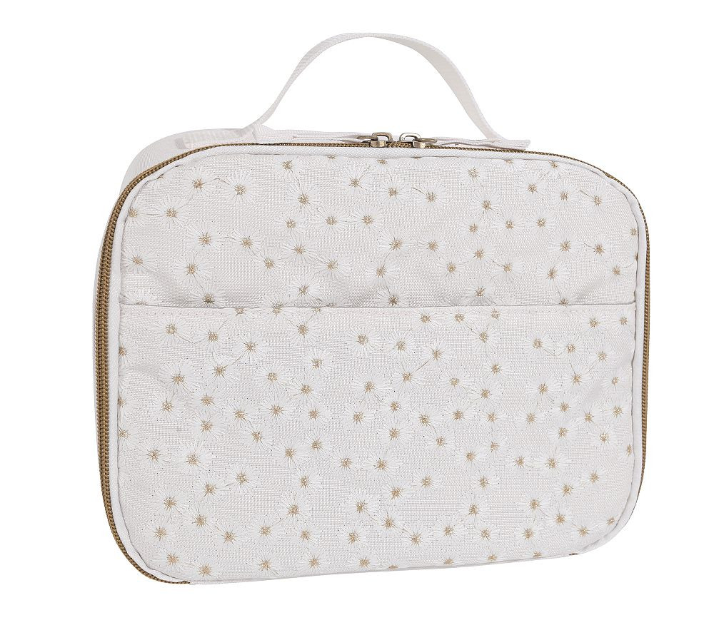 Embroidered Daisies Colby Lunch Box | Pottery Barn Kids