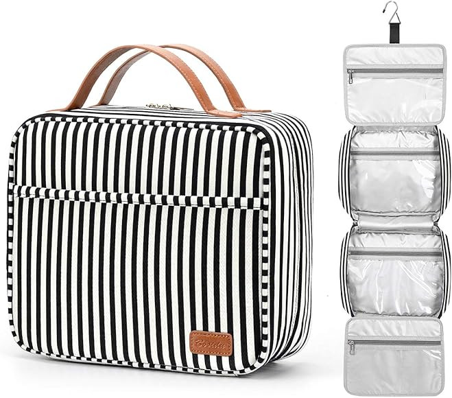 Bosidu Hanging Travel Toiletry Bag,Large Capacity Cosmetic Travel Toiletry Organizer for Women wi... | Amazon (US)